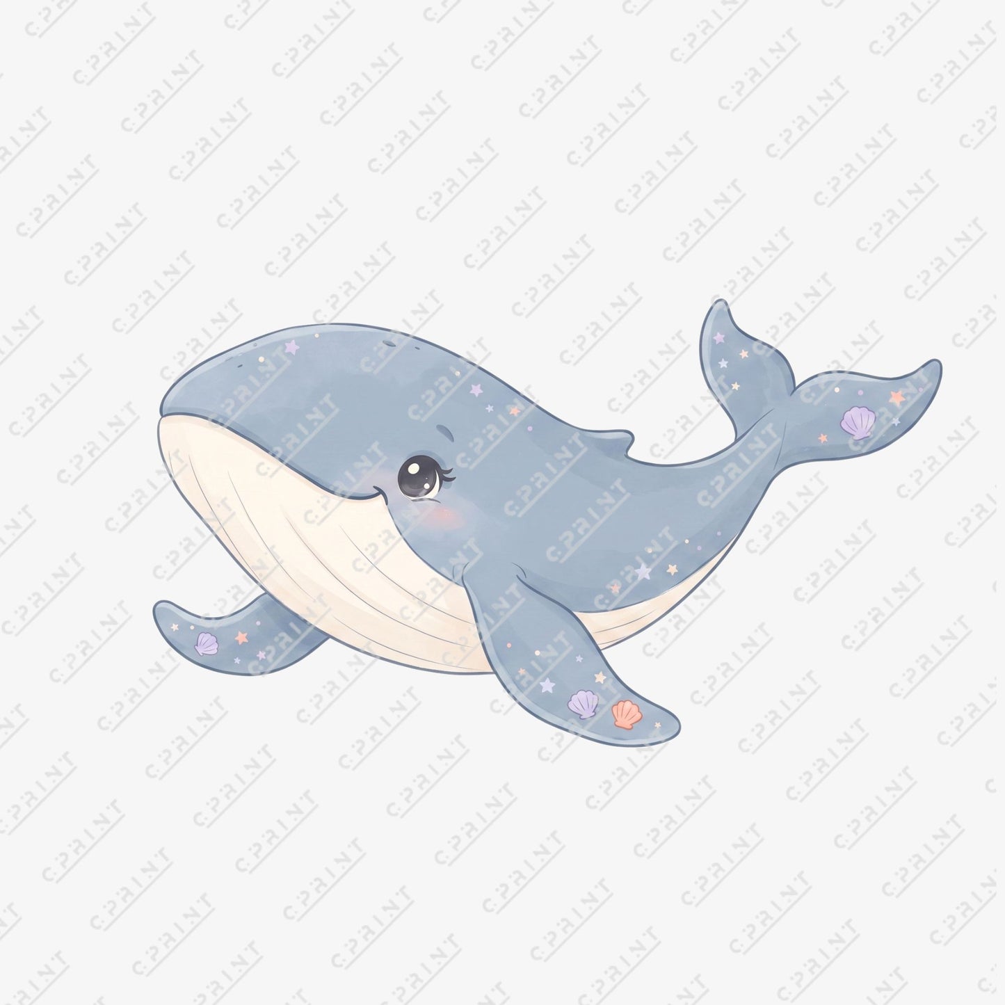 Cute Blue Whale Cutout