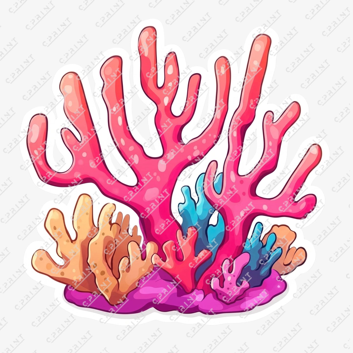 Pink Coral Reef Cutout