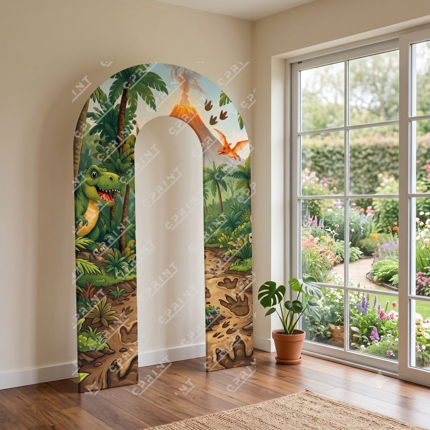 Dino Adventure Custom Cutout Arch Cover