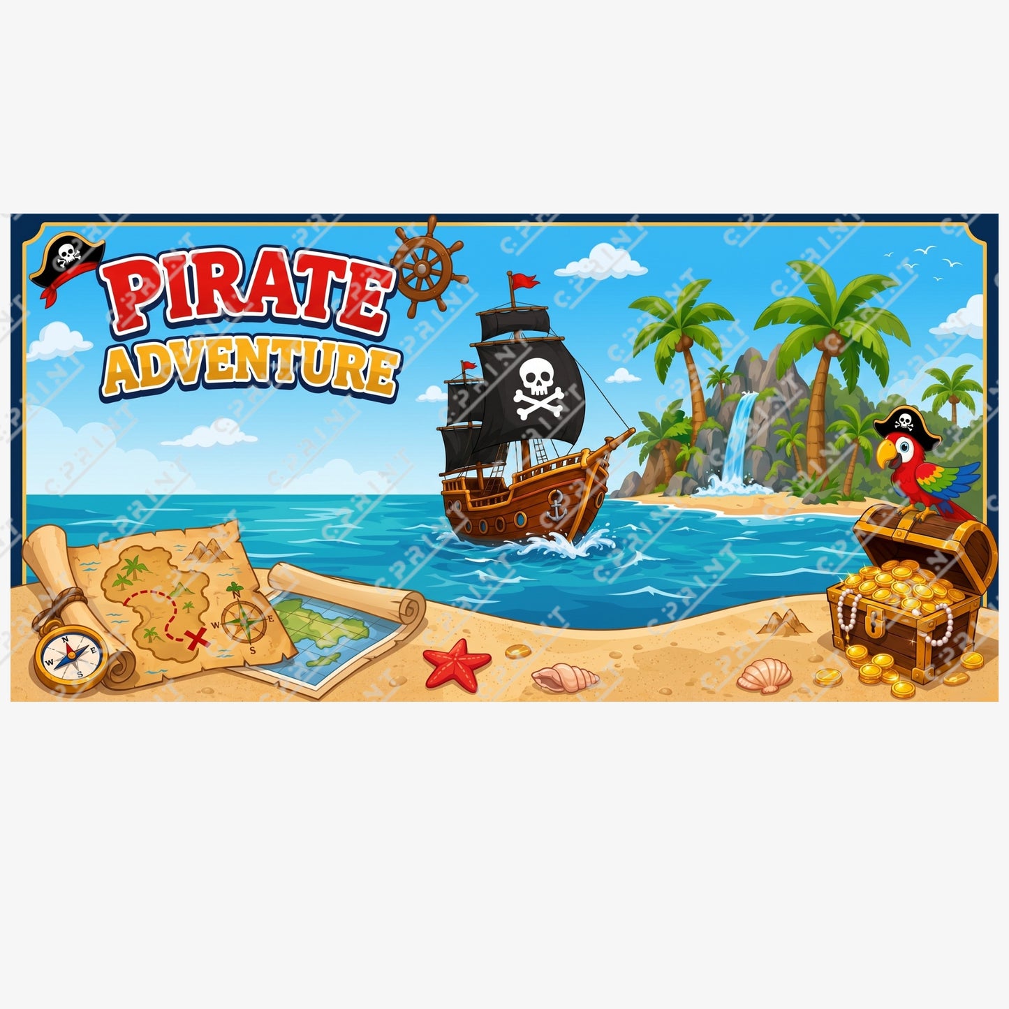 Pirate Adventure Horizontal Backdrop
