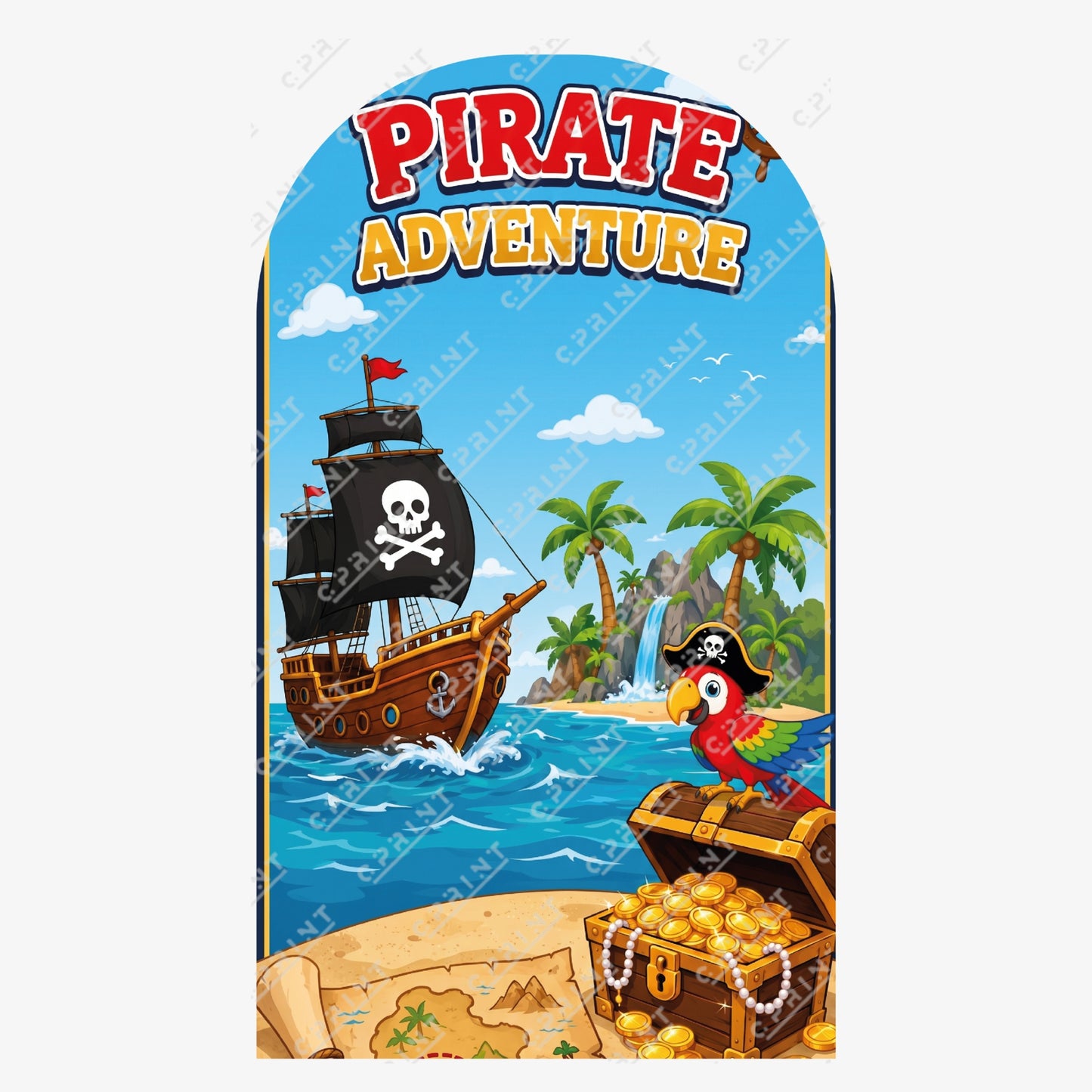Pirate Adventure Arch Backdrop