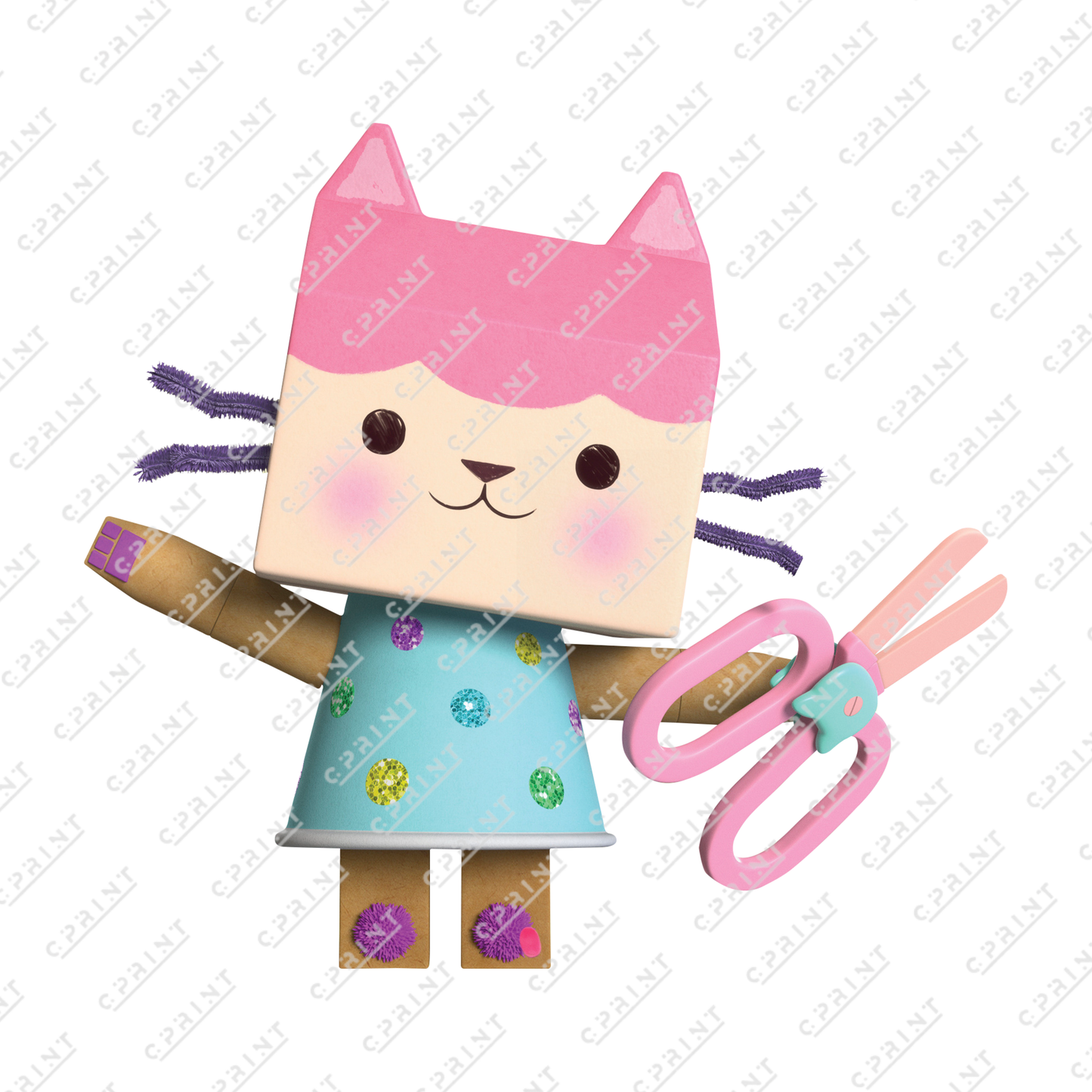 Baby Box Cat from Gabby's Dollhouse Cutout