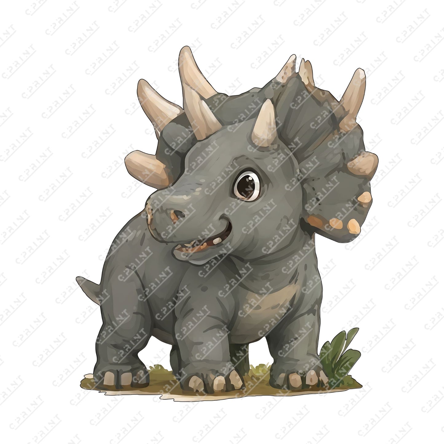 Dino Adventure Triceratops Custom Character Cut-Out