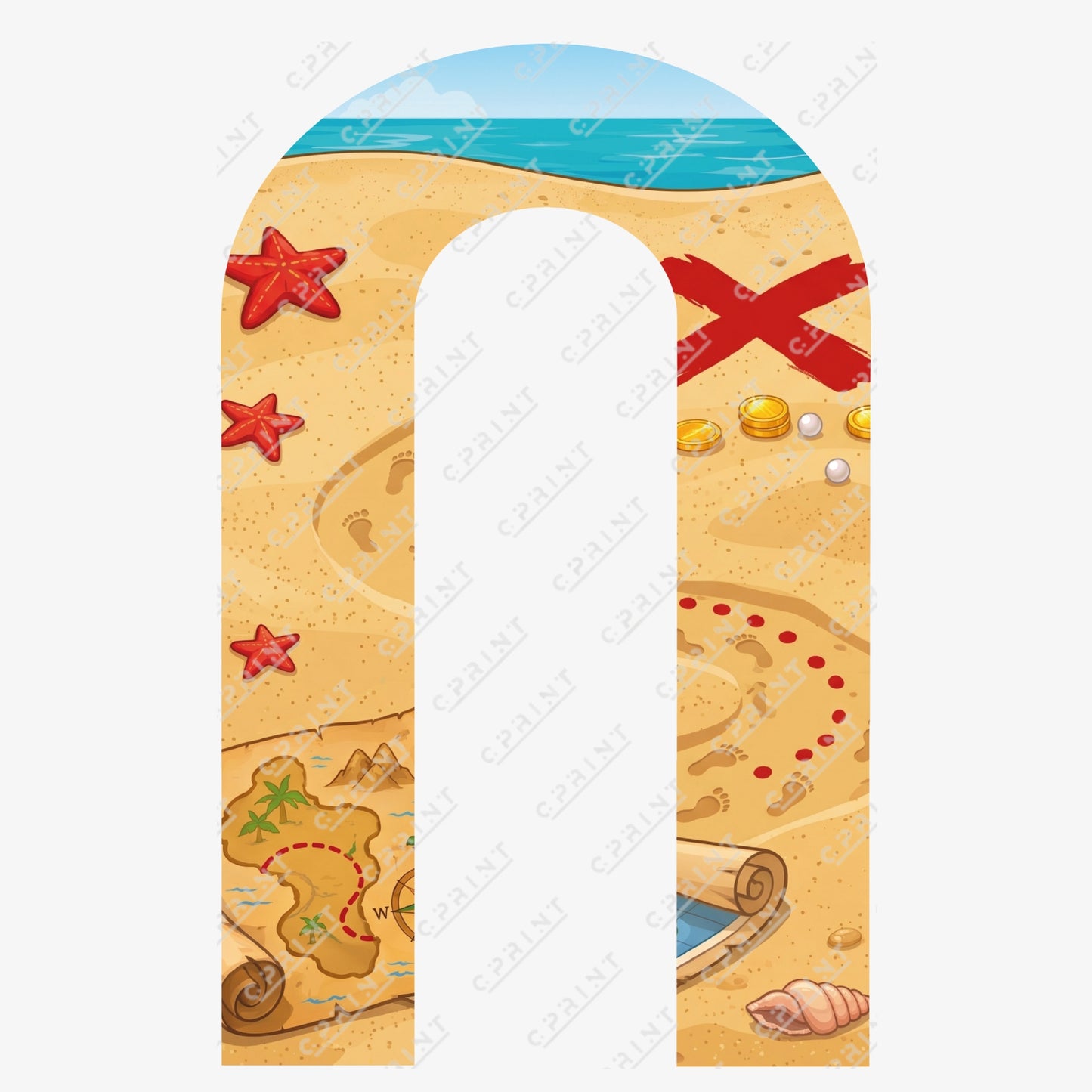 Pirate Adventure Custom Backdrop Arch Cover