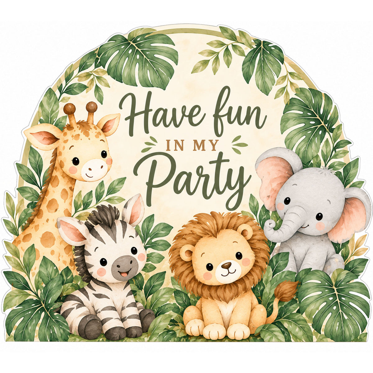 Baby Safari Coroplast Table Centerpiece | 1 ft