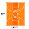 Basketball Court Backdrop - C Print USA