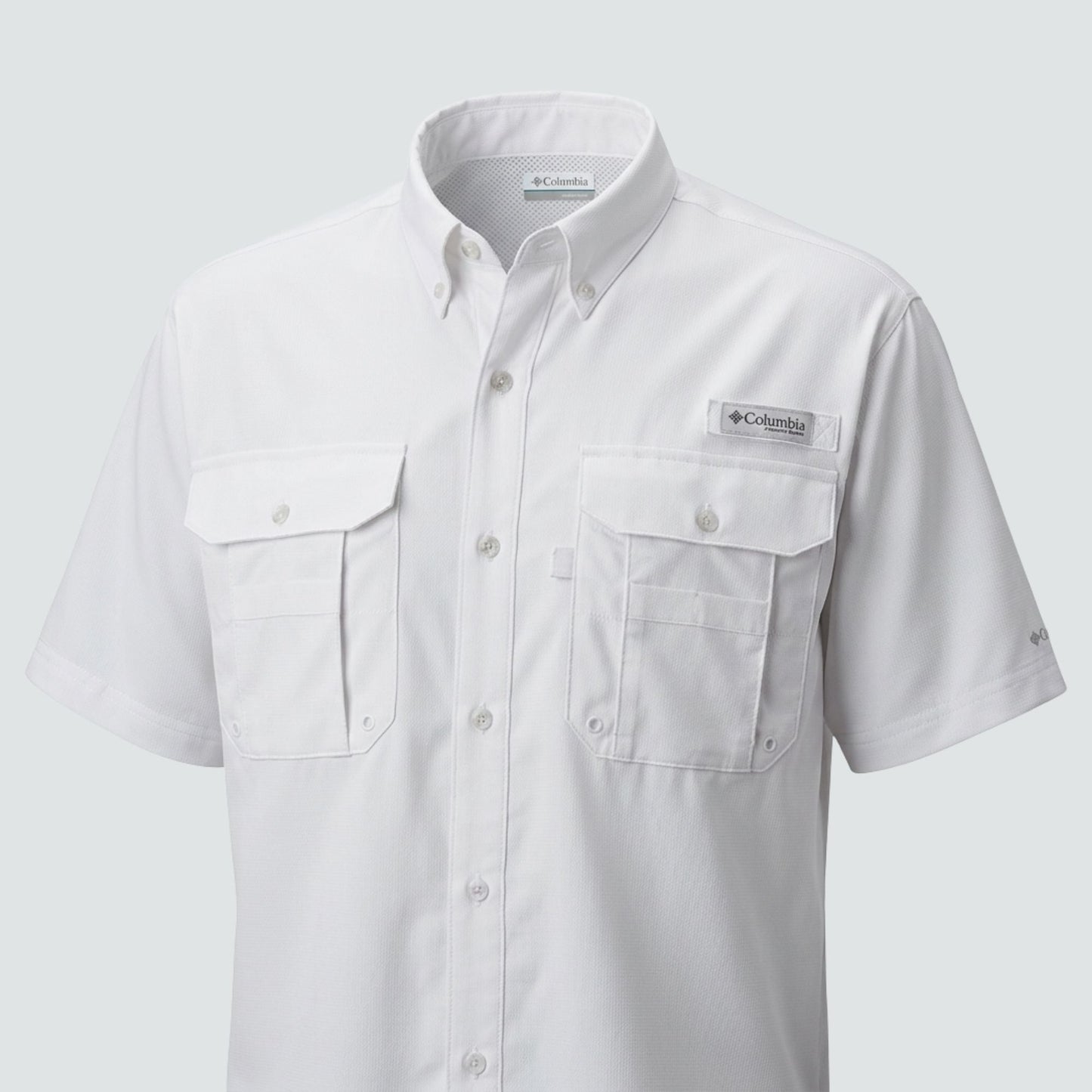 Columbia Tamiami II Short Sleeve Shirt - White - embroidery - C Print USA