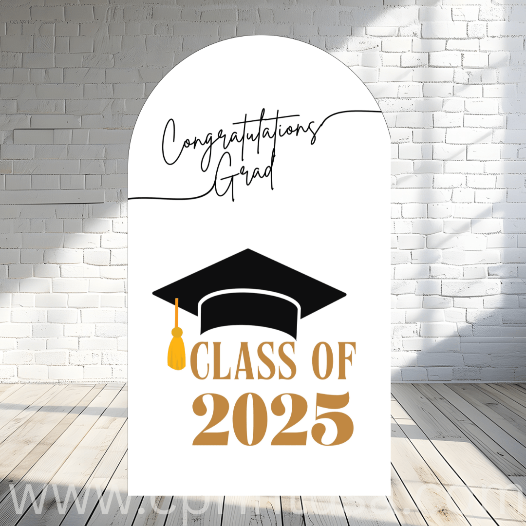 Congratulations Grad Prom 2025 Backdrop Theme - C Print USA