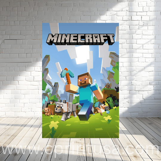 Minecraft Backdrop Theme - C Print USA