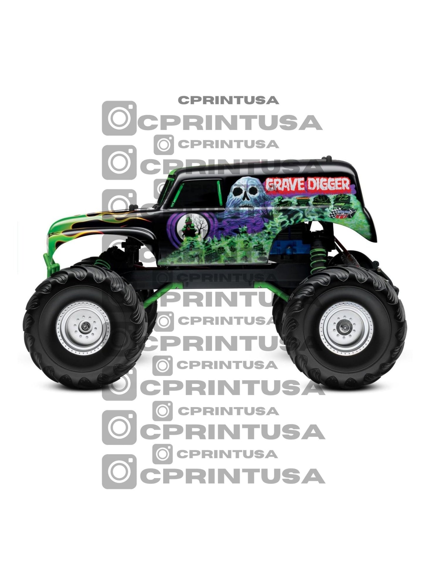 MONSTER JAM GRAVE DIGGER CUT OUT - C Print USA