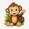 Safari Adventure Sitting Monkey Custom Character Cut-Out - C Print USA