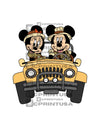 SAFARI JEEP MICKEY AND MINNIE CUT OUT - C Print USA