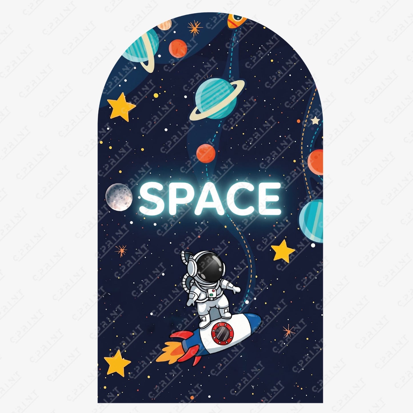 Sapce Adventure Arch Backdrop - C Print USA