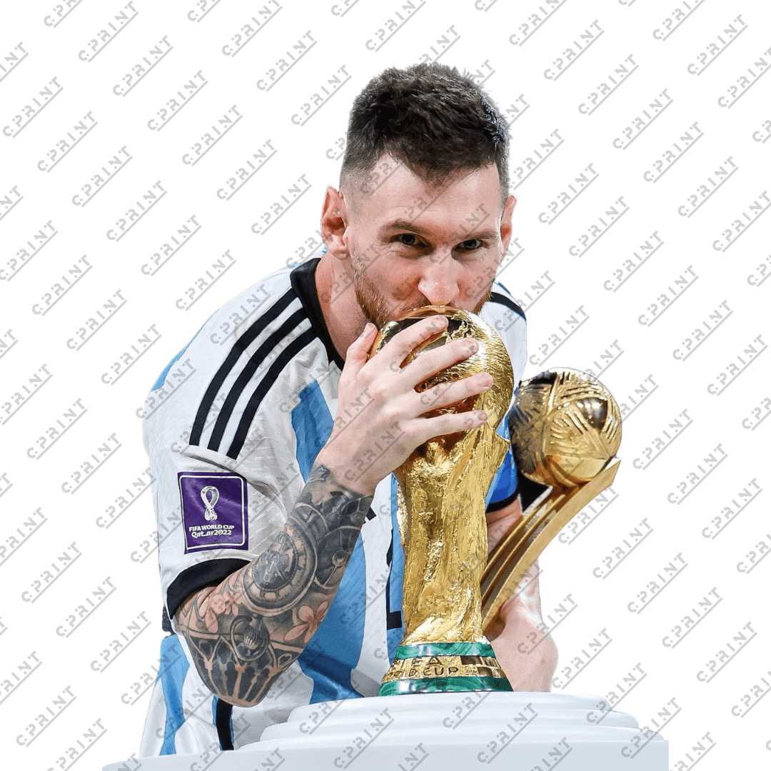Soccer Player Leonel Messi Trophy - C Print USA