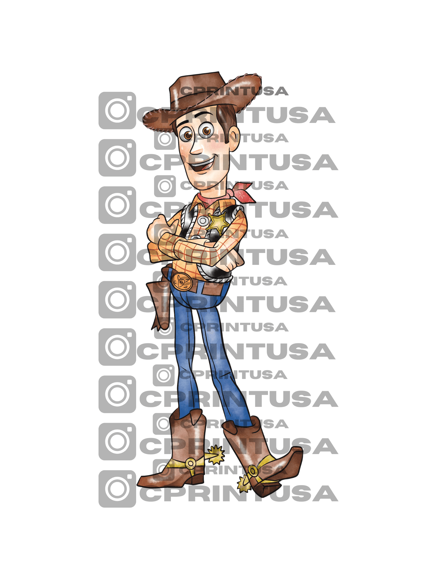 WOODY WATERCOLOR TOY STORY CUT OUT - C Print USA