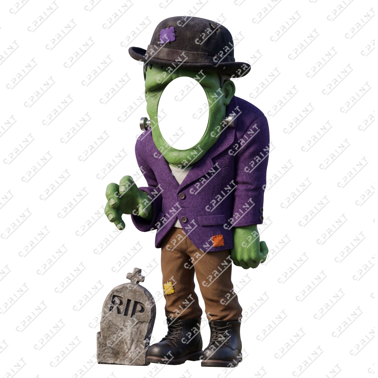 Halloween Kids Photo Stand-in – Custom Spooky Face Cut-Out