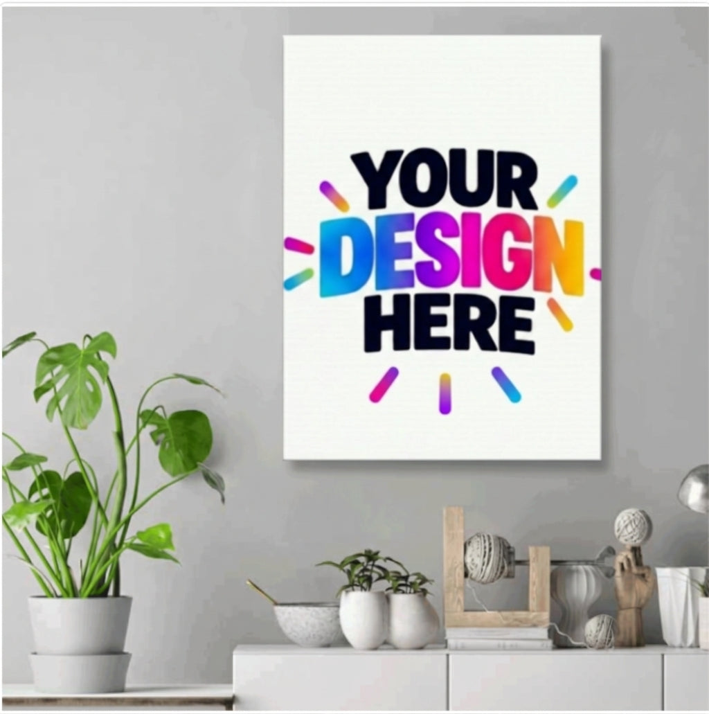 Custom White Canvas Print