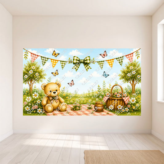 Teddy Bear Picnic Horizontal Backdrop