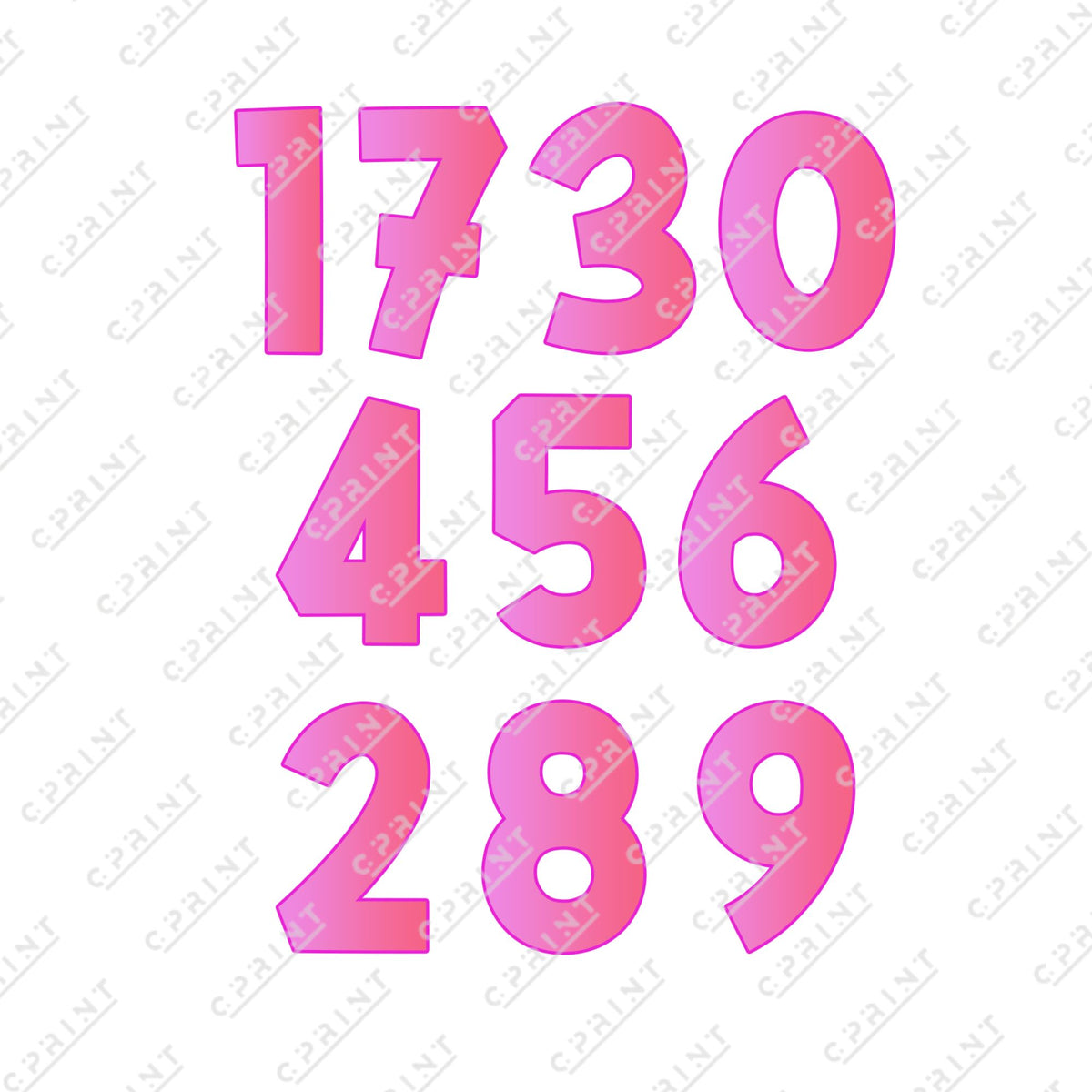 PLIM PLIM NUMBERS CUT OUT