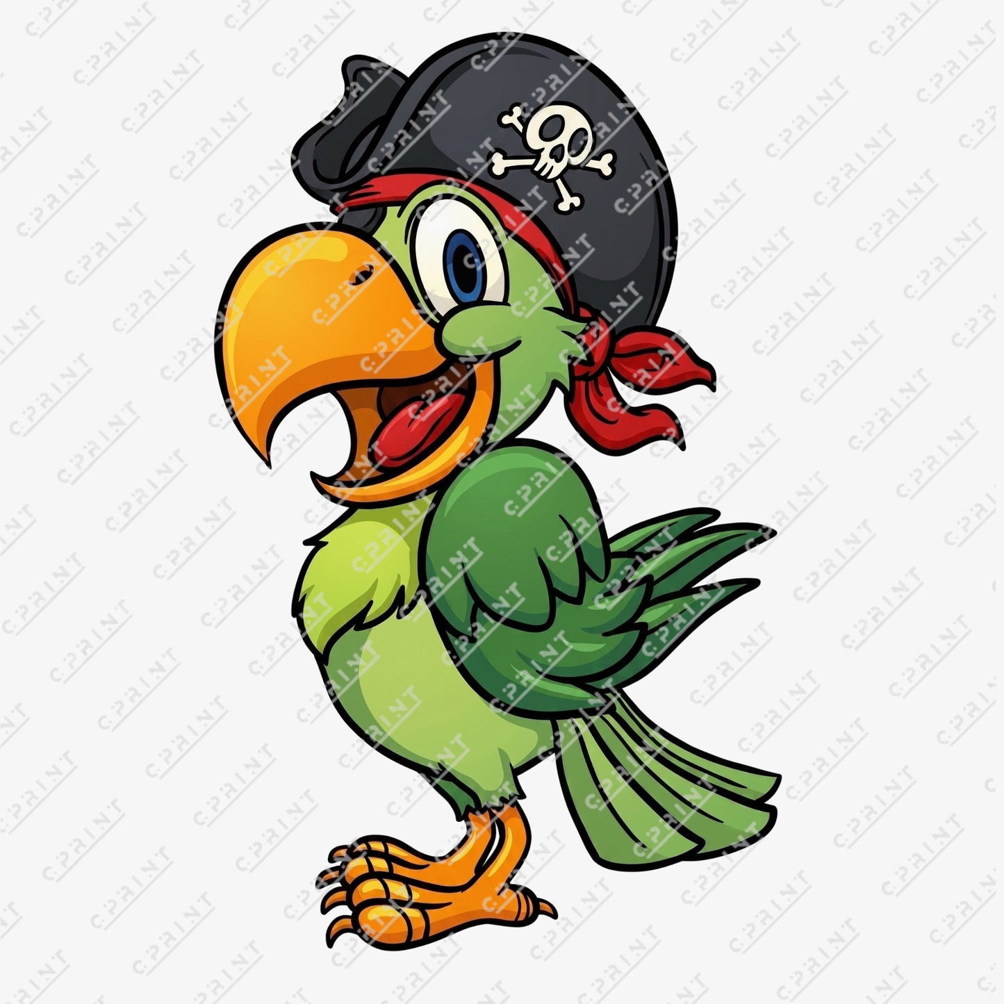 Pirate Parrot Paper Cutout