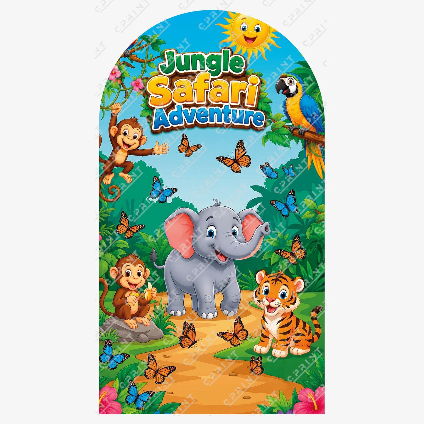Safari Adventure Arch Backdrop