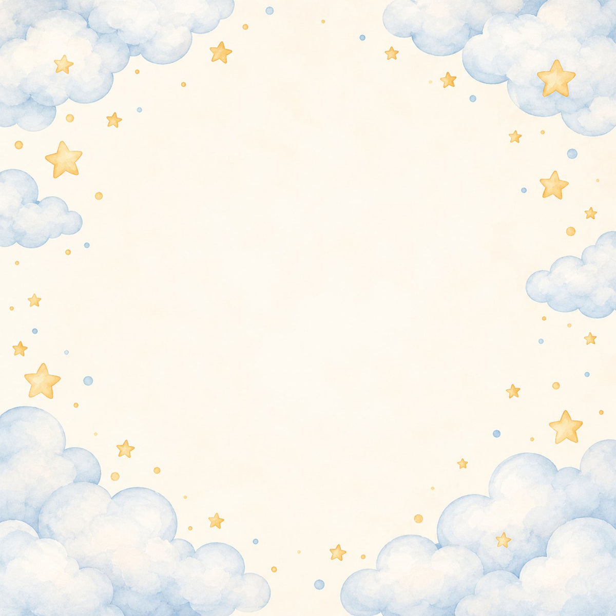 Moon & Clouds Printed Party Floor Decals for Event