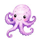 Watercolor Sea Creatures Clipart Bundle