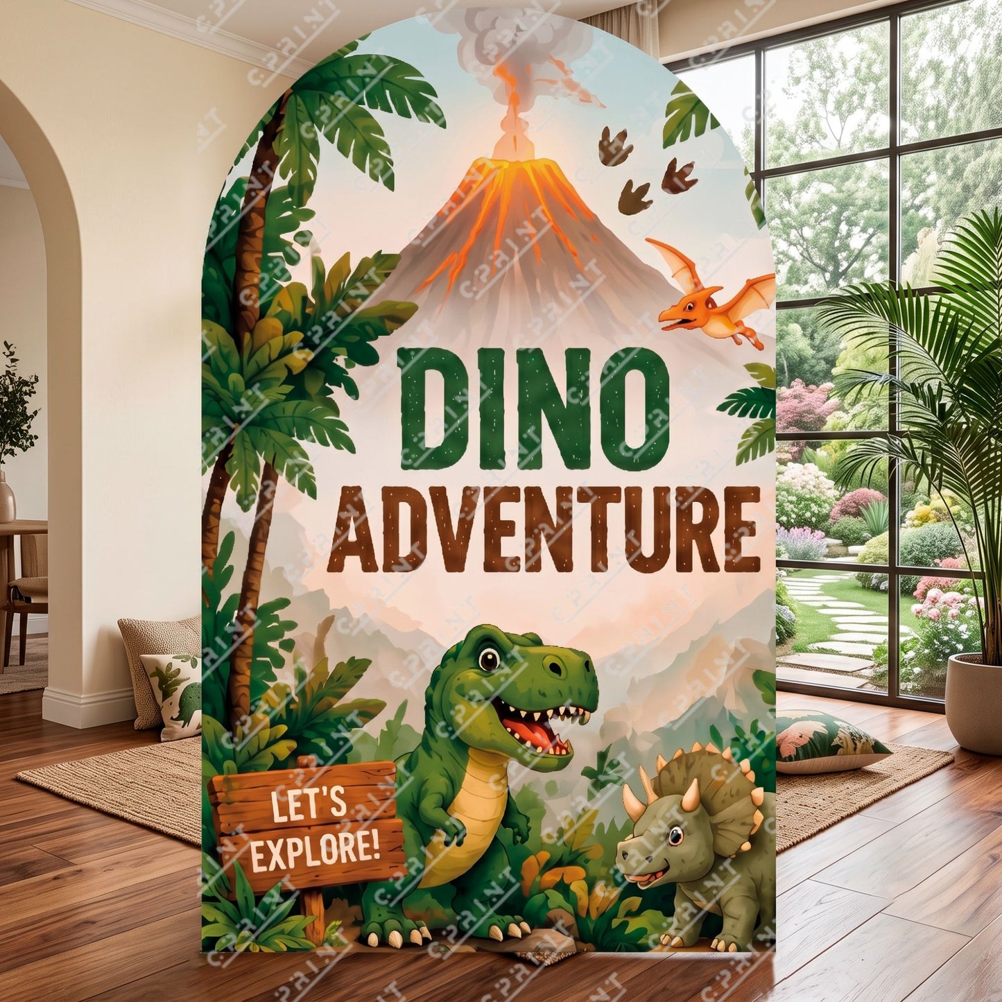Dino Adventure Arch Backdrop