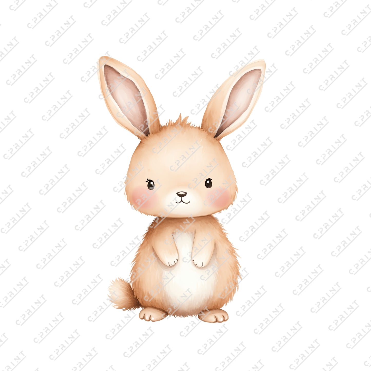 Cute Watercolor Baby Rabbit