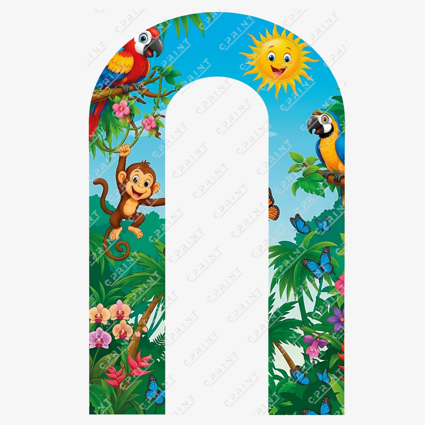 Safari Adventure Custom Backdrop Arch Cover