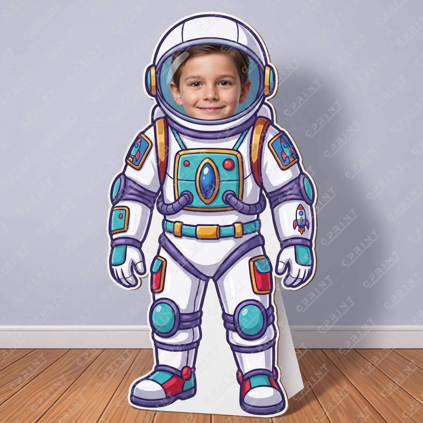 Astronaut Kids Photo Stand-in – Custom Space Adventure Face Cut-Out