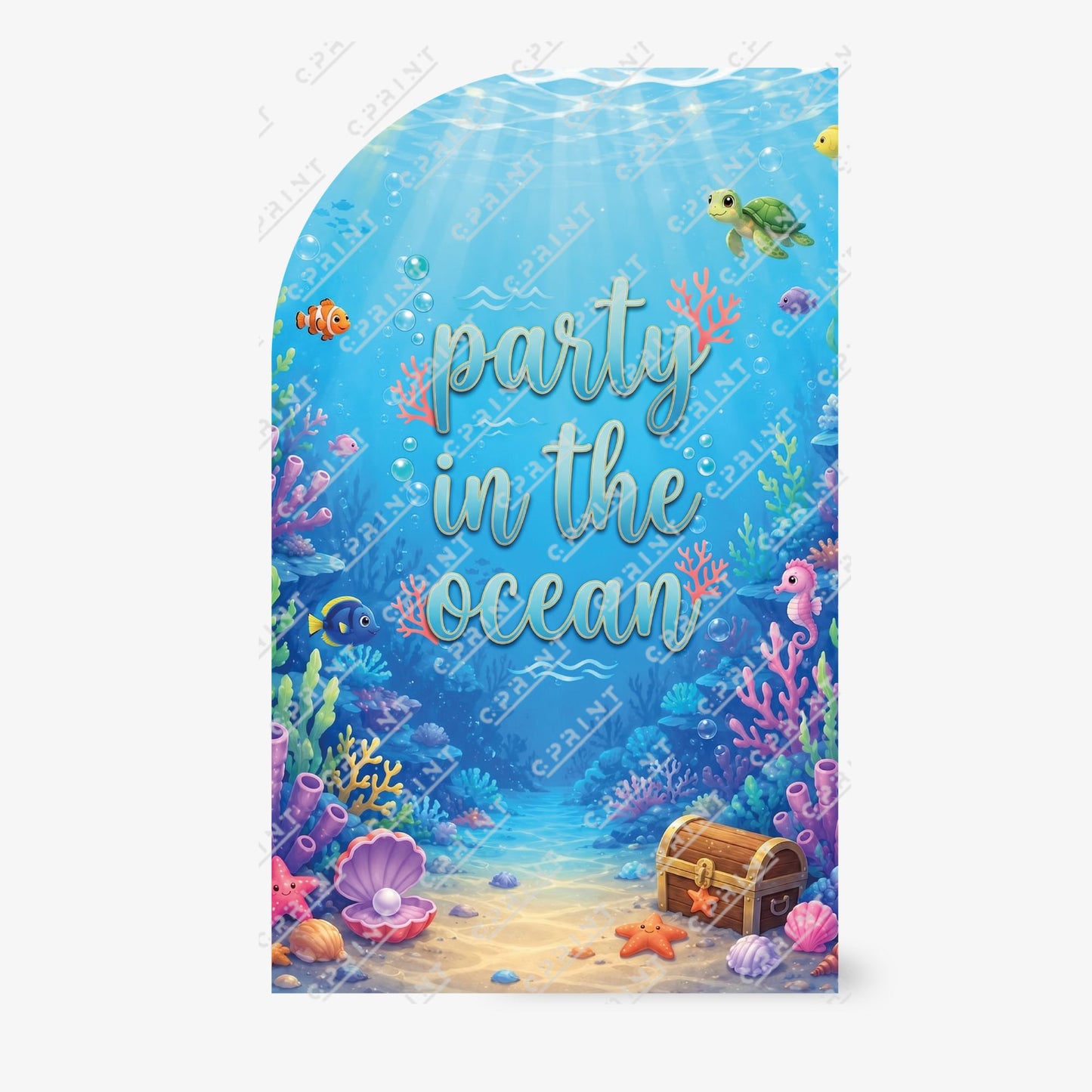 Ocean Adventure Left Offset Arch Backdrop