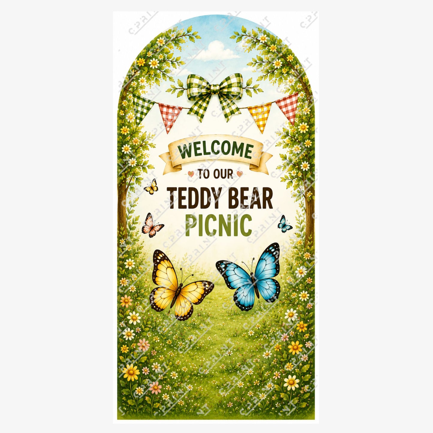 Teddy Bear Picnic Arch Backdrop