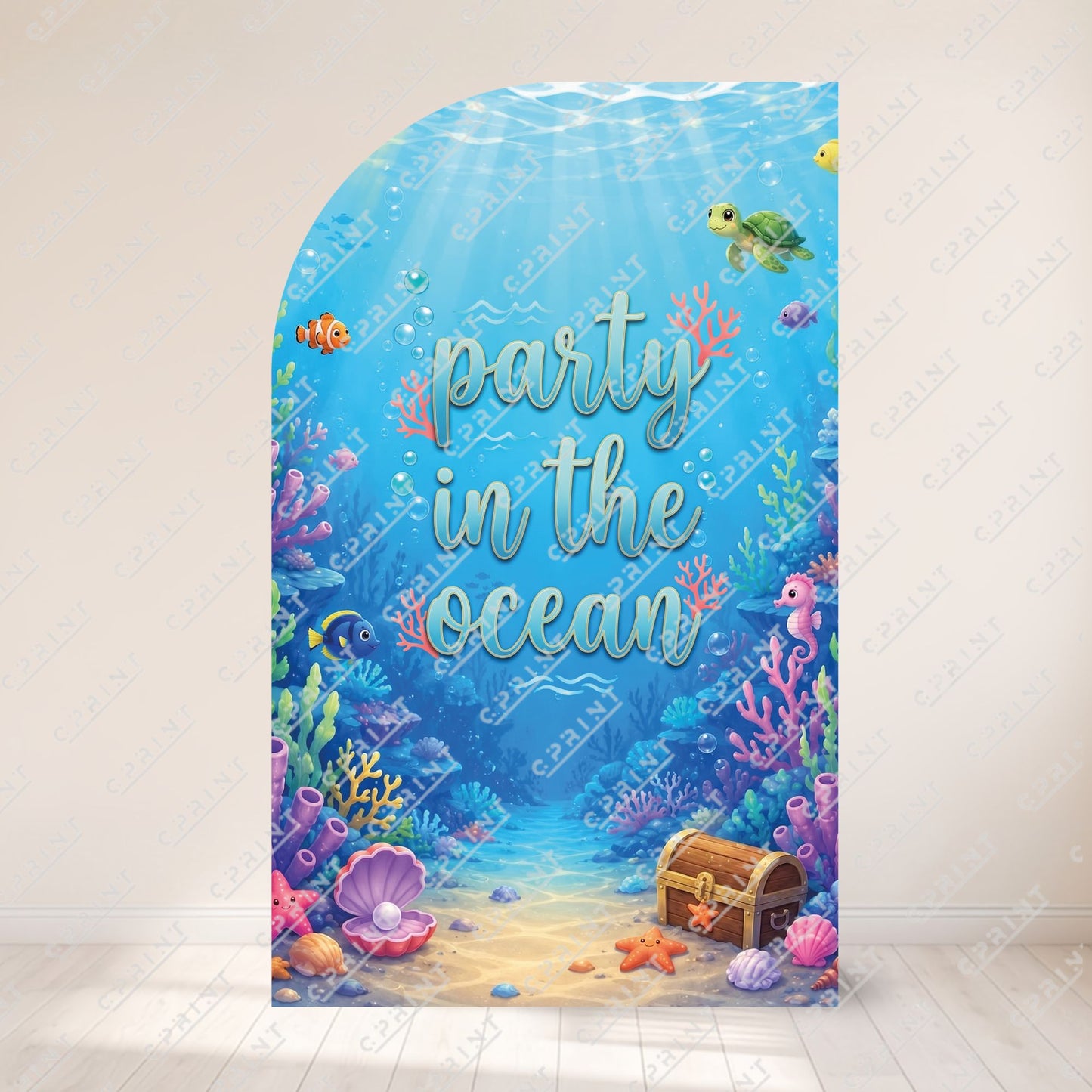Ocean Adventure Left Offset Arch Backdrop