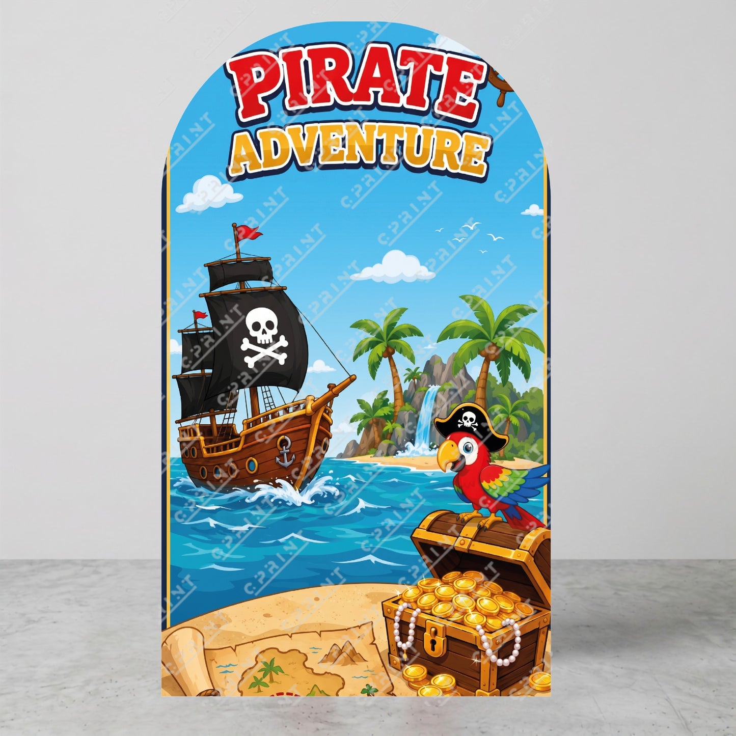 Pirate Adventure Arch Backdrop