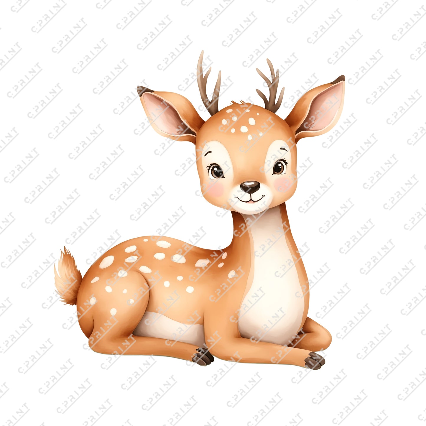 Cute Watercolor Baby Deer
