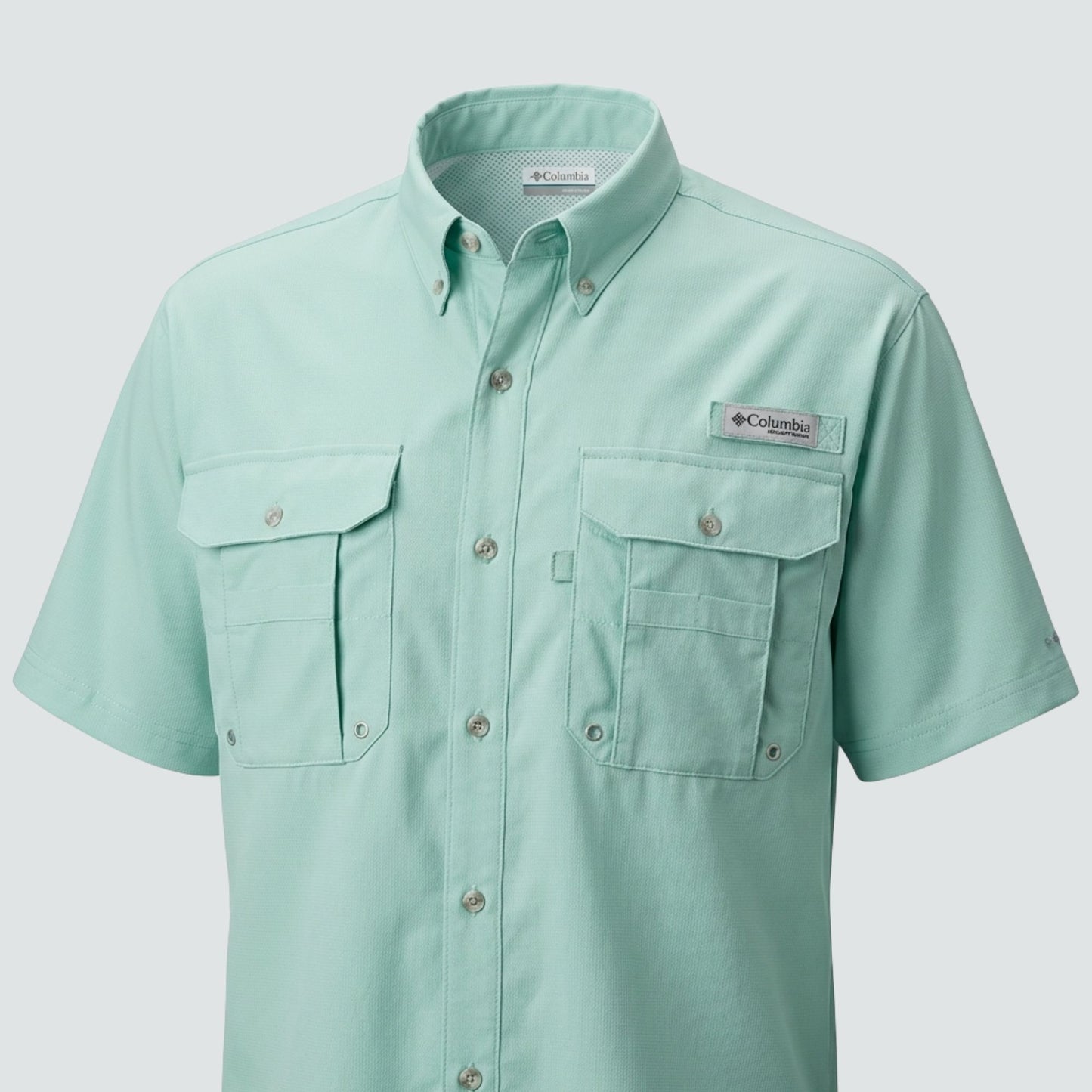 Columbia Tamiami II Short  Sleeve Shirt  - Gulf Stream - embroidery
