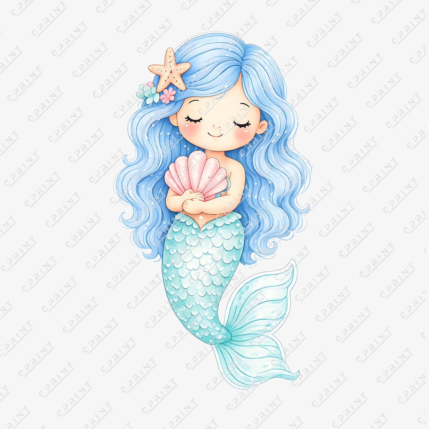 Mermaid with Shell Cutout