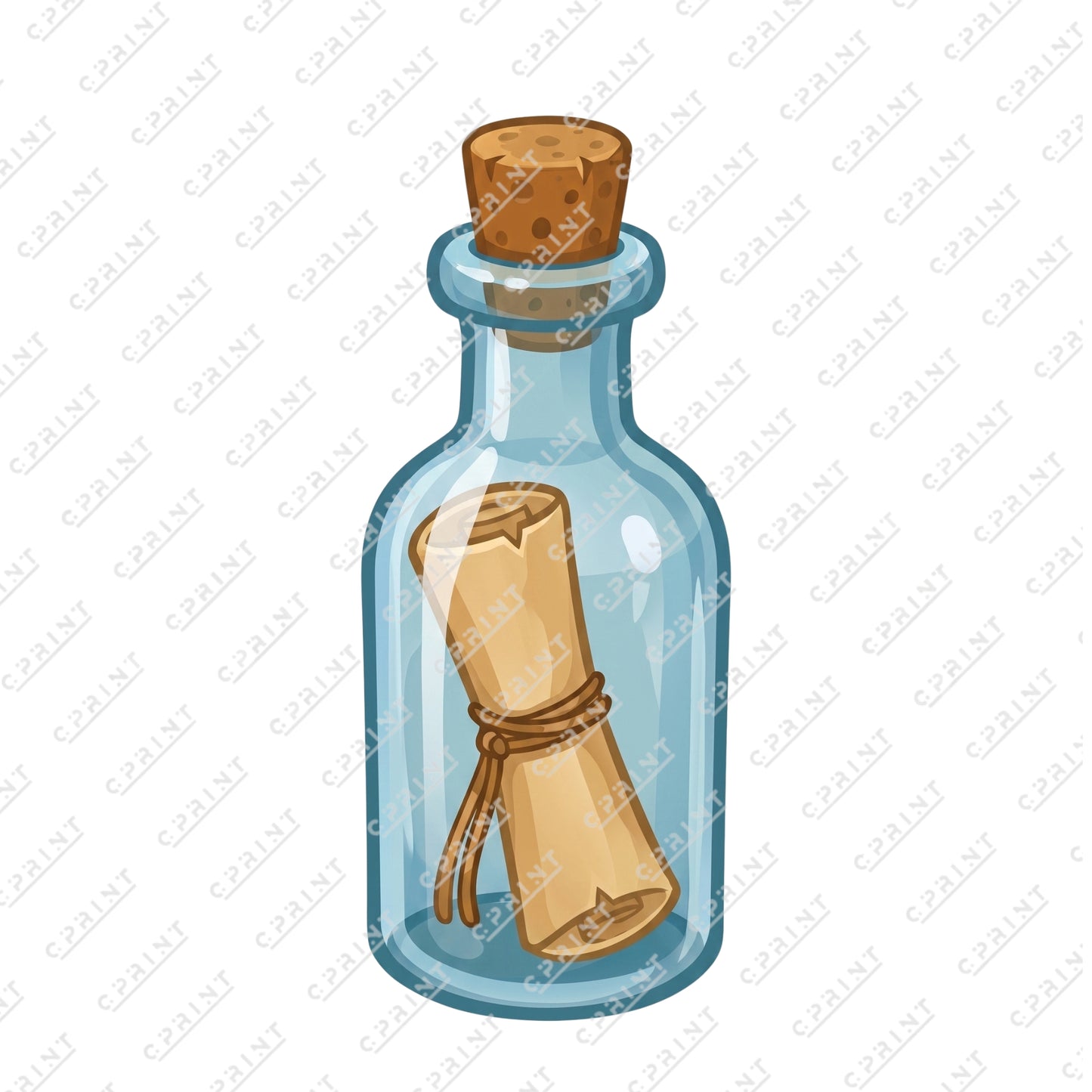 Message in a Bottle Die-Cutout