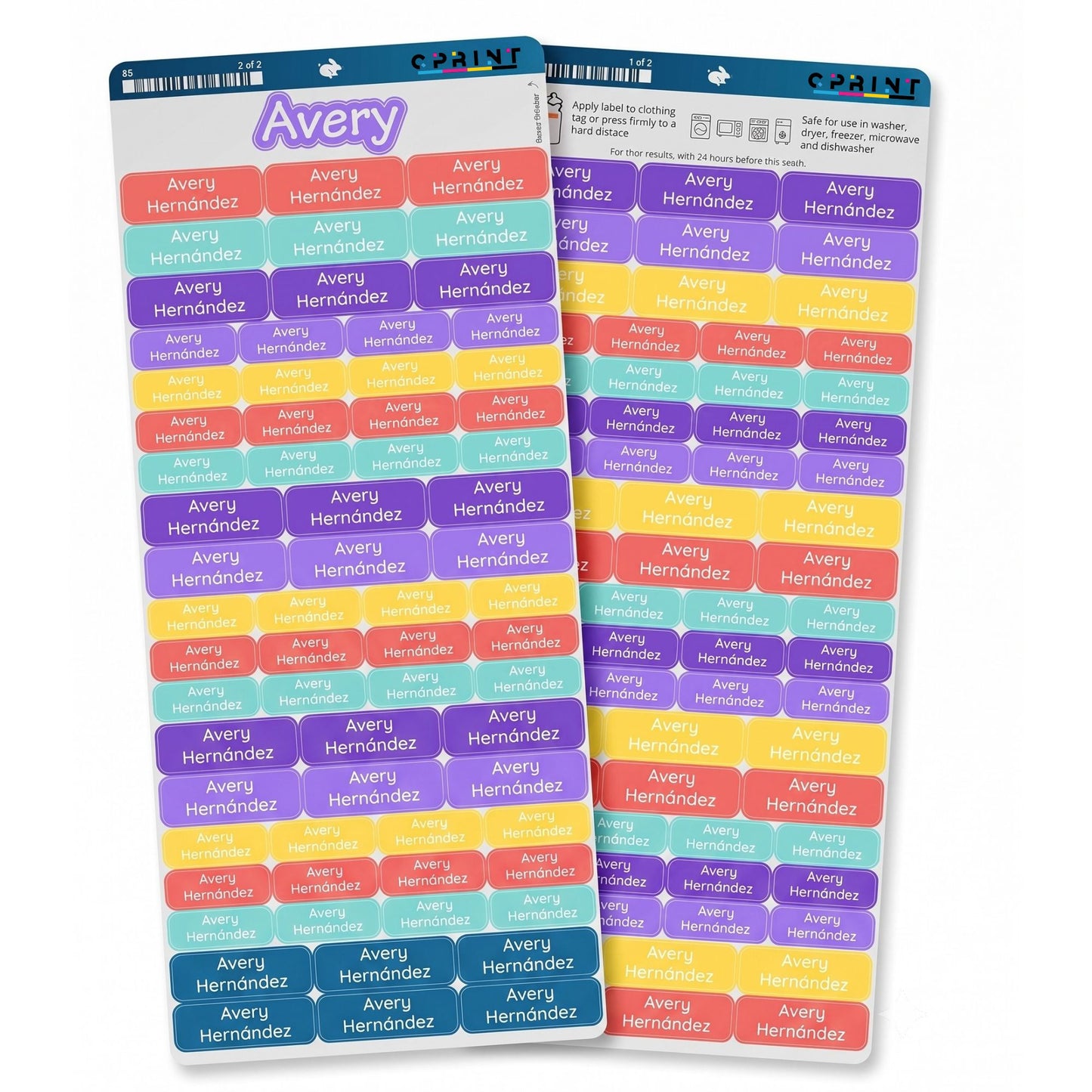 Custom Name Labels for Kids & Daycare