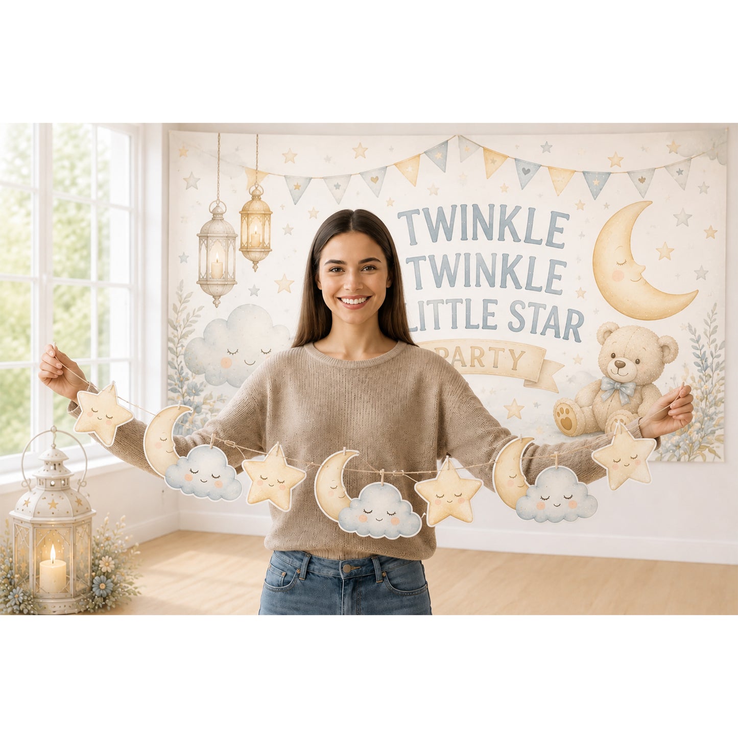 Twinkle Twinkle - Big Head Garland