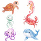 Watercolor Sea Creatures Clipart Bundle- 🚚 Free Shipping