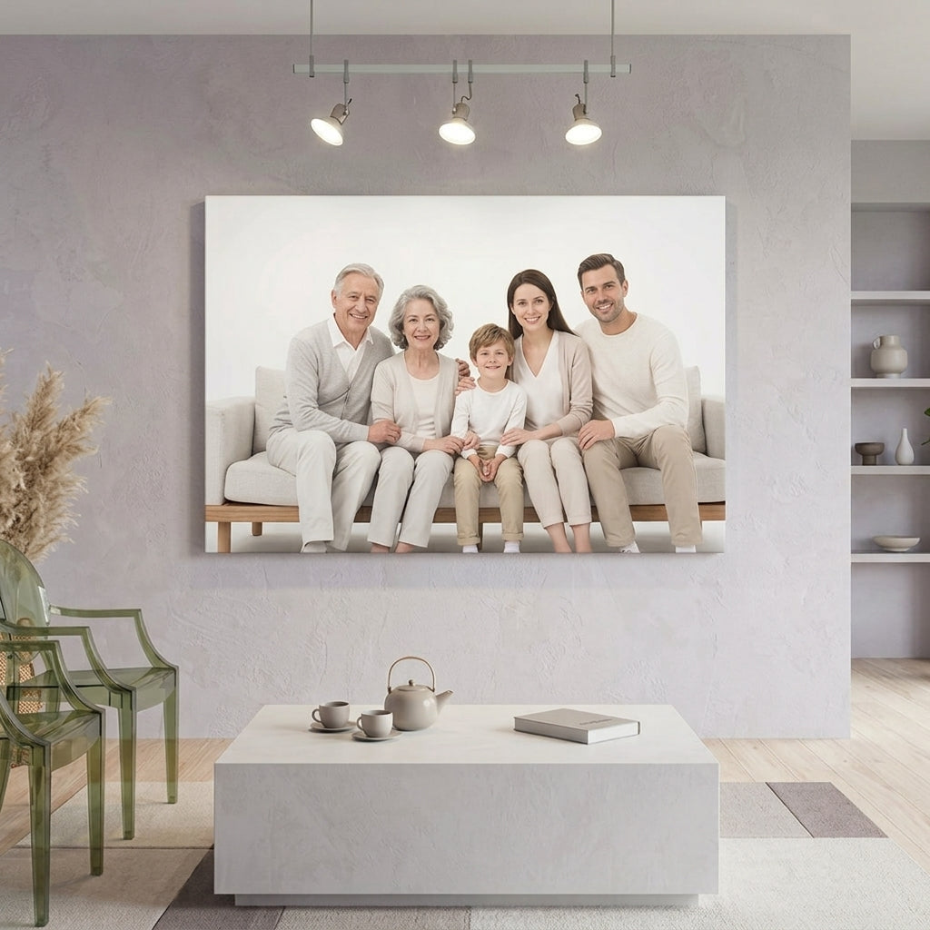 Custom White Canvas Print