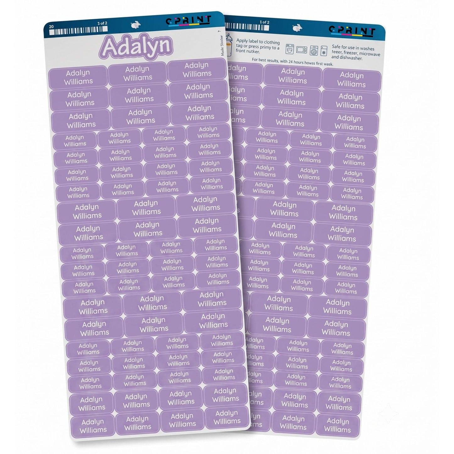 Custom Name Labels for Kids & Daycare