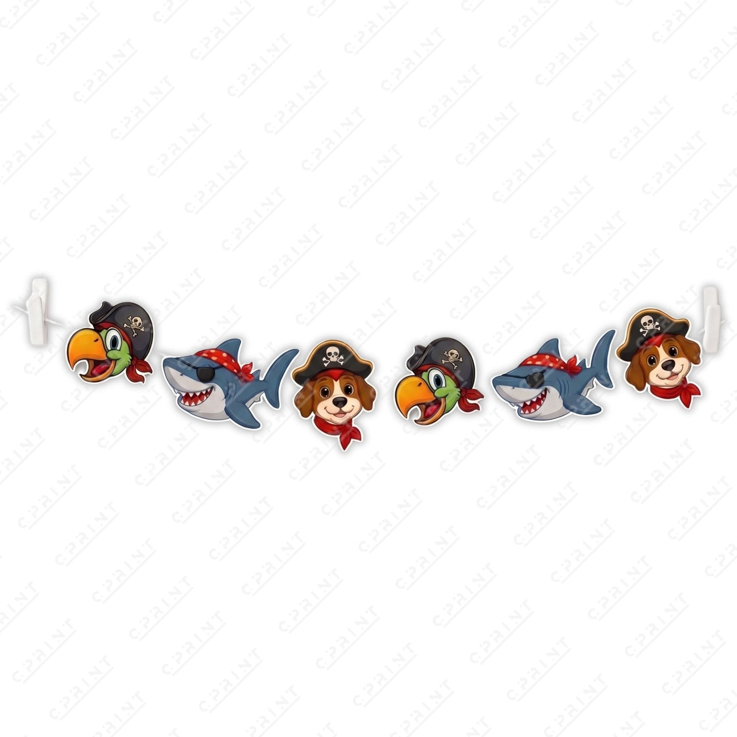 Pirate Adventure - Big Head Garland