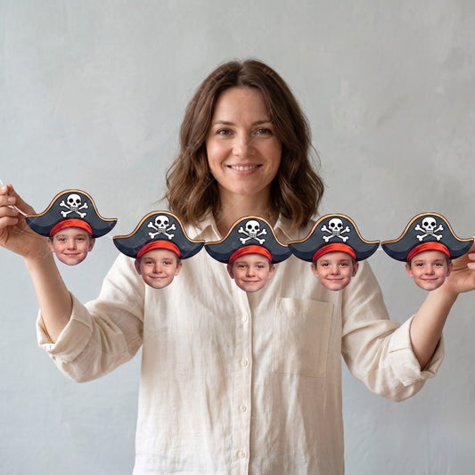 Pirate Adventure - Custom Photo Big Head Garland