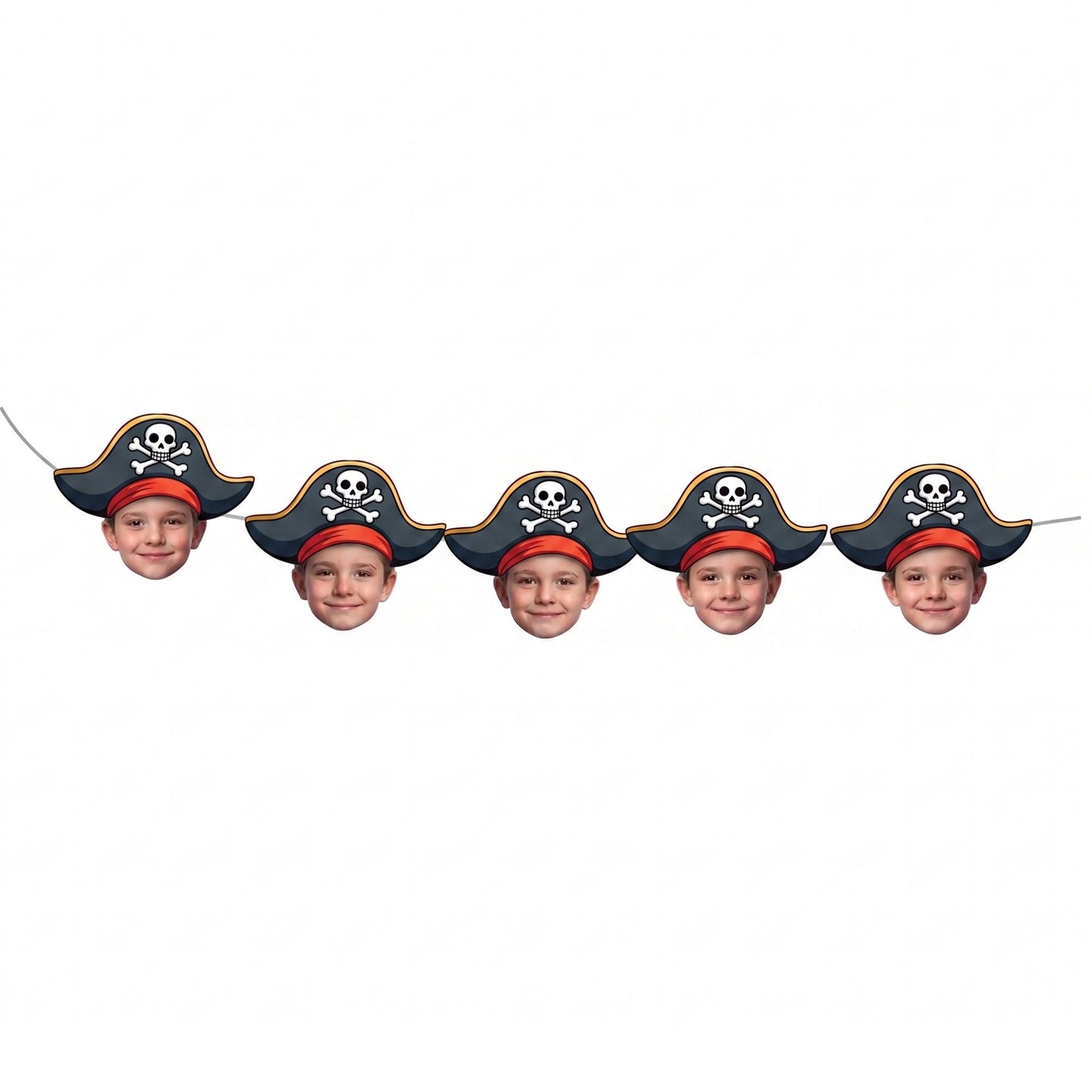 Pirate Adventure - Custom Photo Big Head Garland