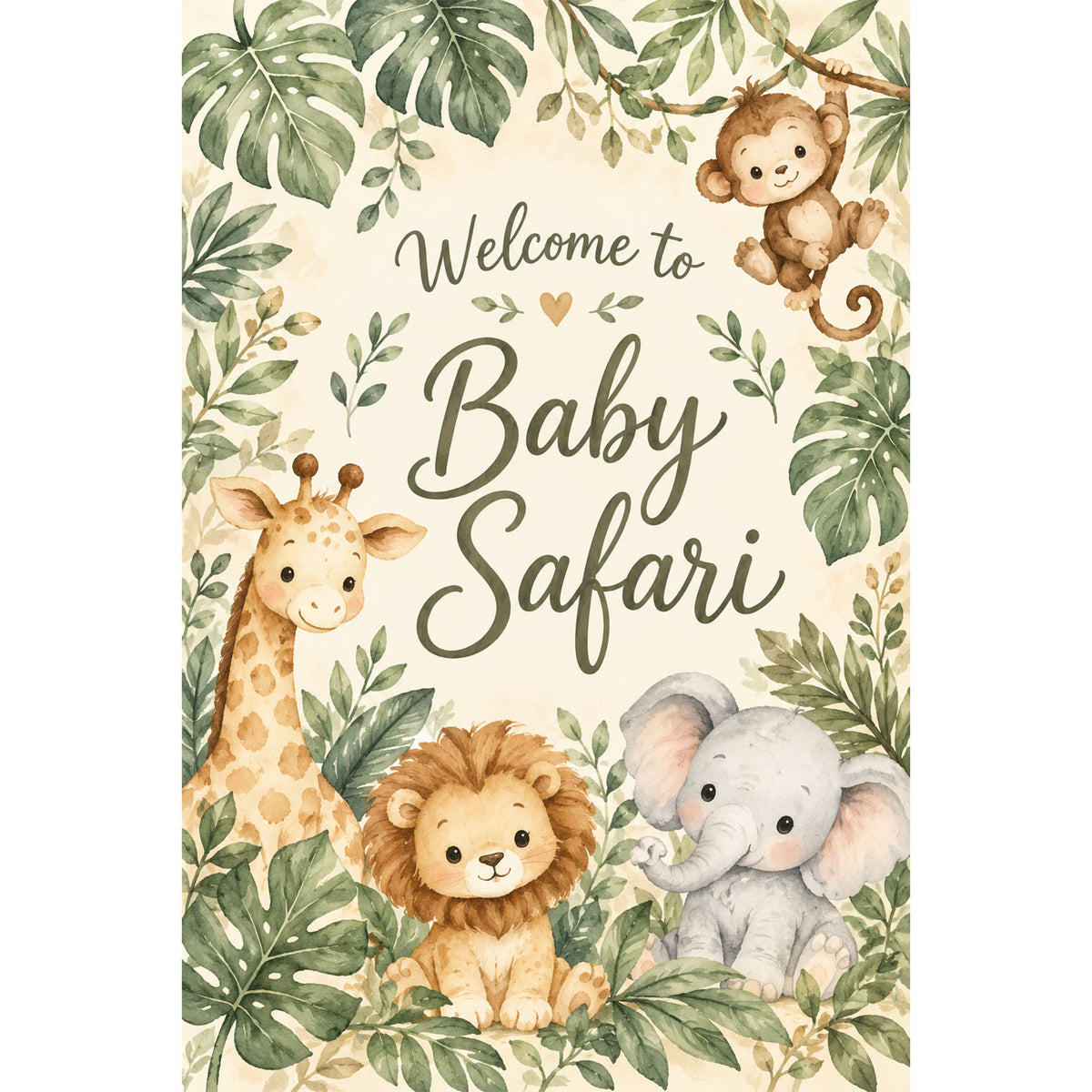 Baby Safari Welcome Sign