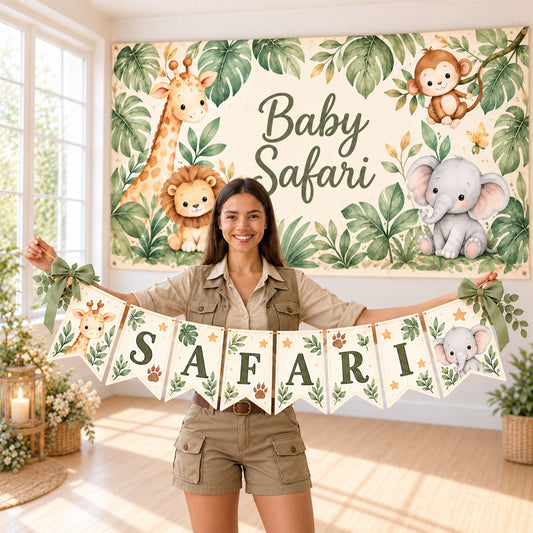Baby Safari - Big Head Garland