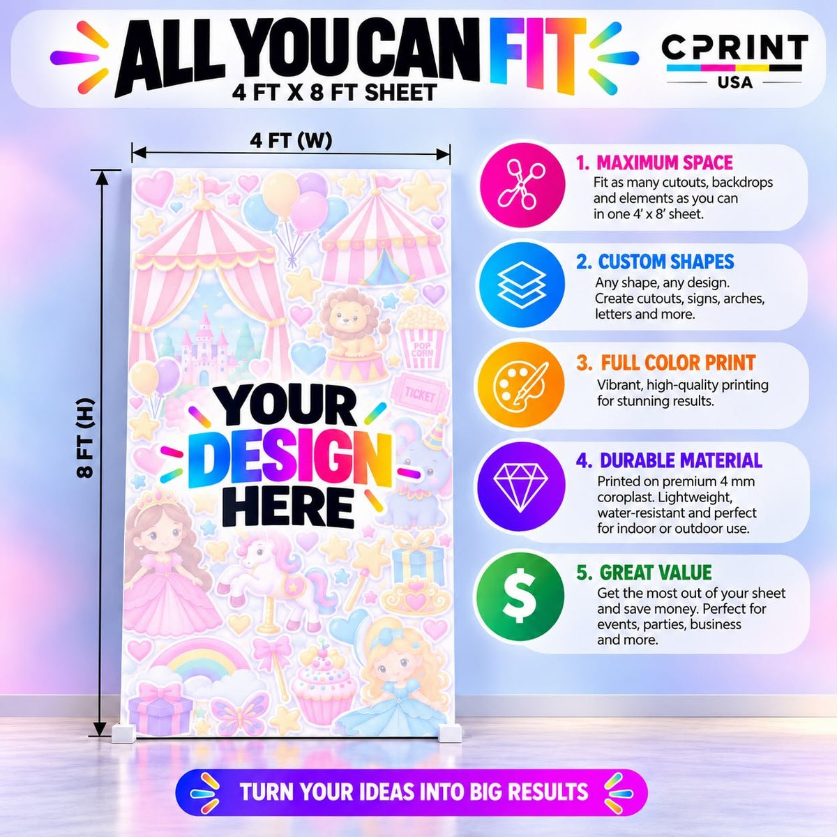 All You Can Fit 4ft x 8ft Sheet - C Print USA